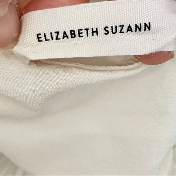 Elizabeth Suzann Silk Ivory Cream Florence High Waisted Shorts - Picture 4 of 11